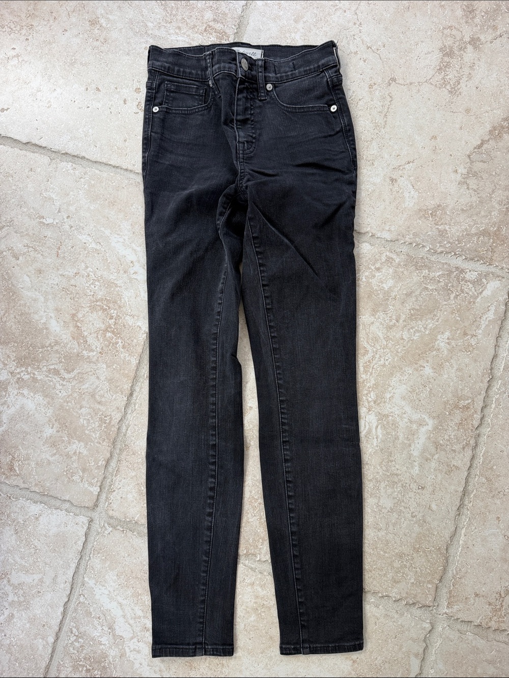 Madewell Black 9” high riser skinny Skinny Jeans size 25